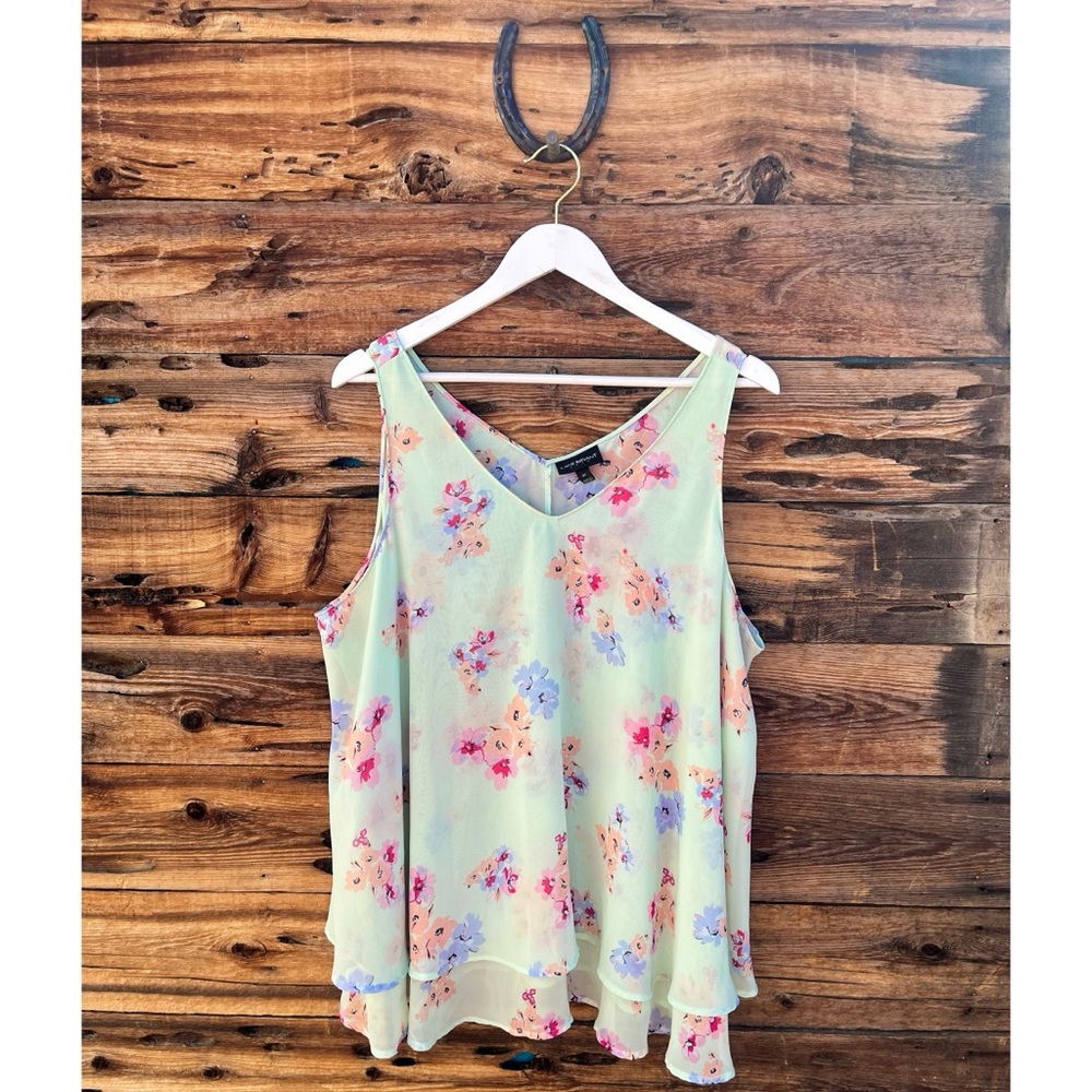 LANE BRYANT | Modern Swing Double-Layer Chiffon Tank 20